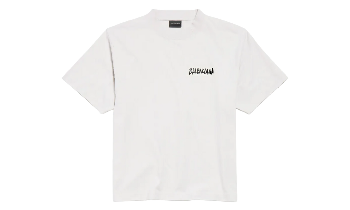 Balenciaga Medium Fit Crew Neck T-Shirt WMNS "Dirty White" 850990 TTVL6 9012