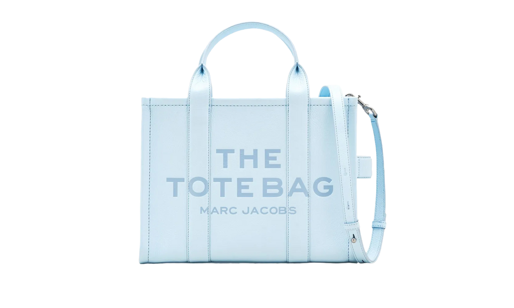 Marc Jacobs The Medium Leather Tote Bag "Cloud Blue" H004L01PF21 465