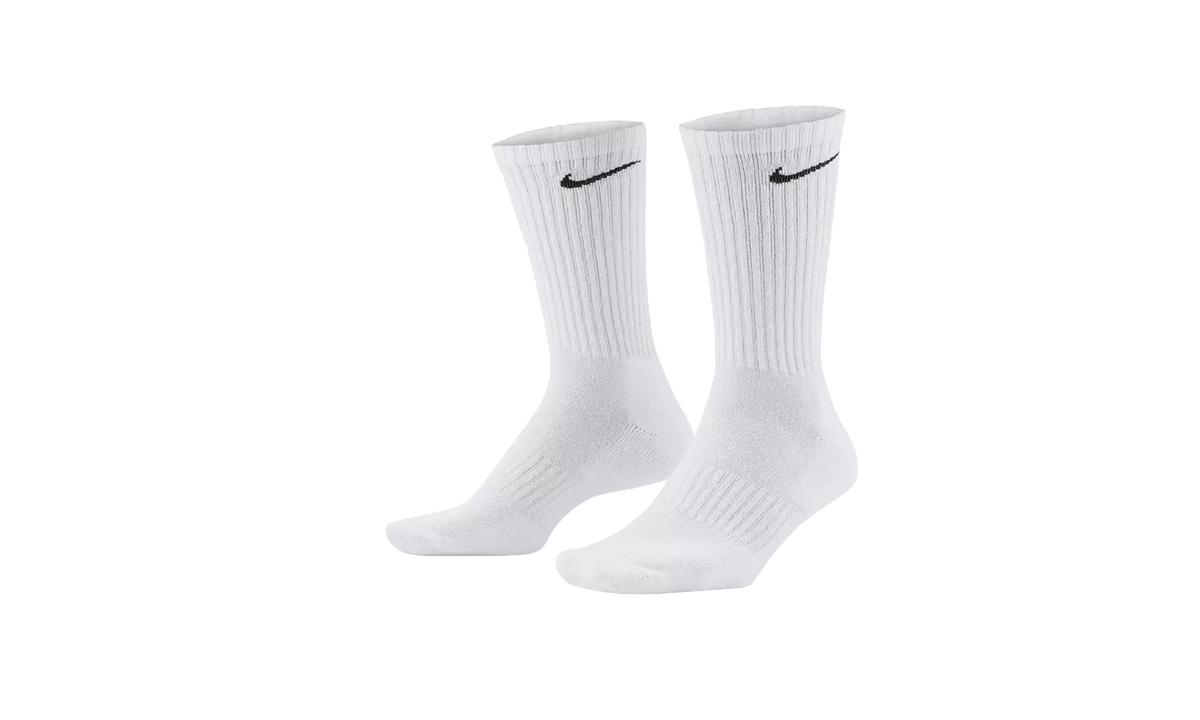 Nike Everyday Cushioned Training Crew Socks "White - 3 Pack" SX7664 100