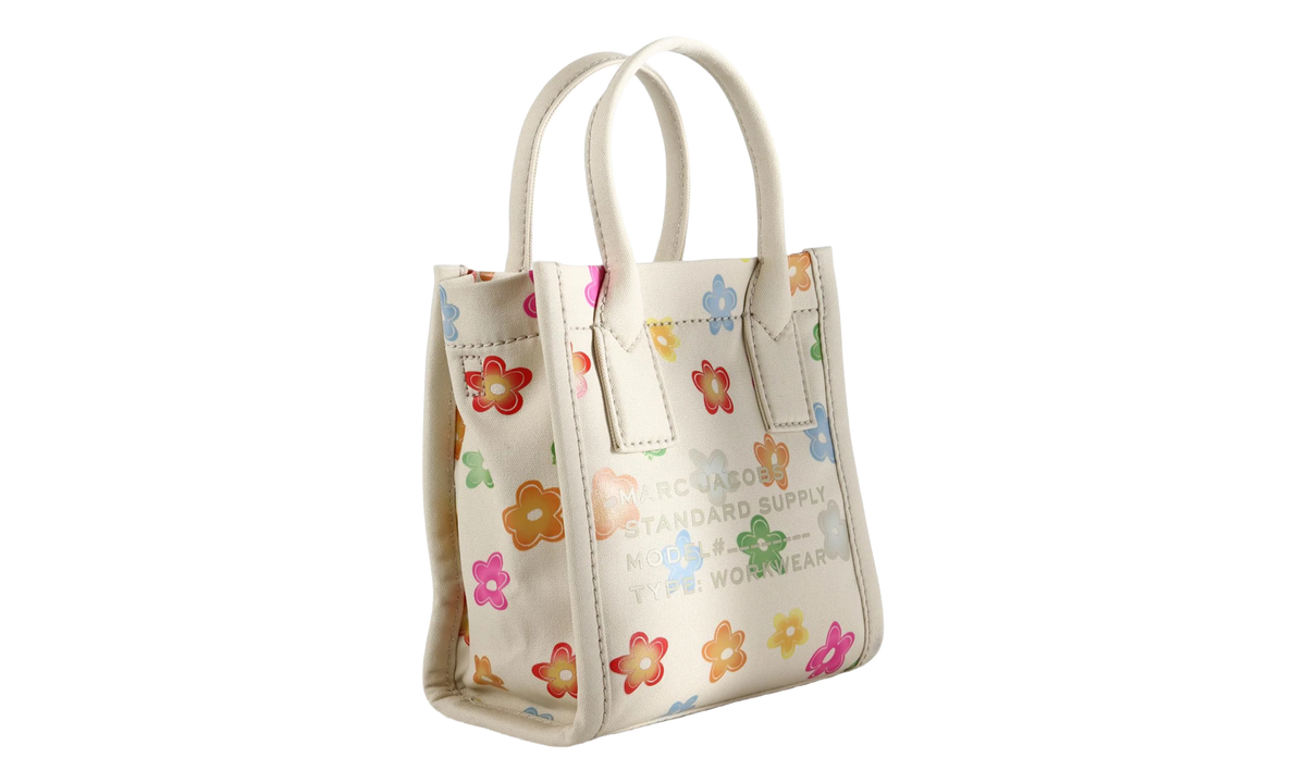 Marc Jacobs Small Tote Wild Daisy Canvas Standard Supply Bag "White" 4P6HTT025H02 101