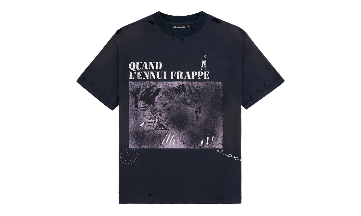 Boredom Kills French Tee "Navy" BK005