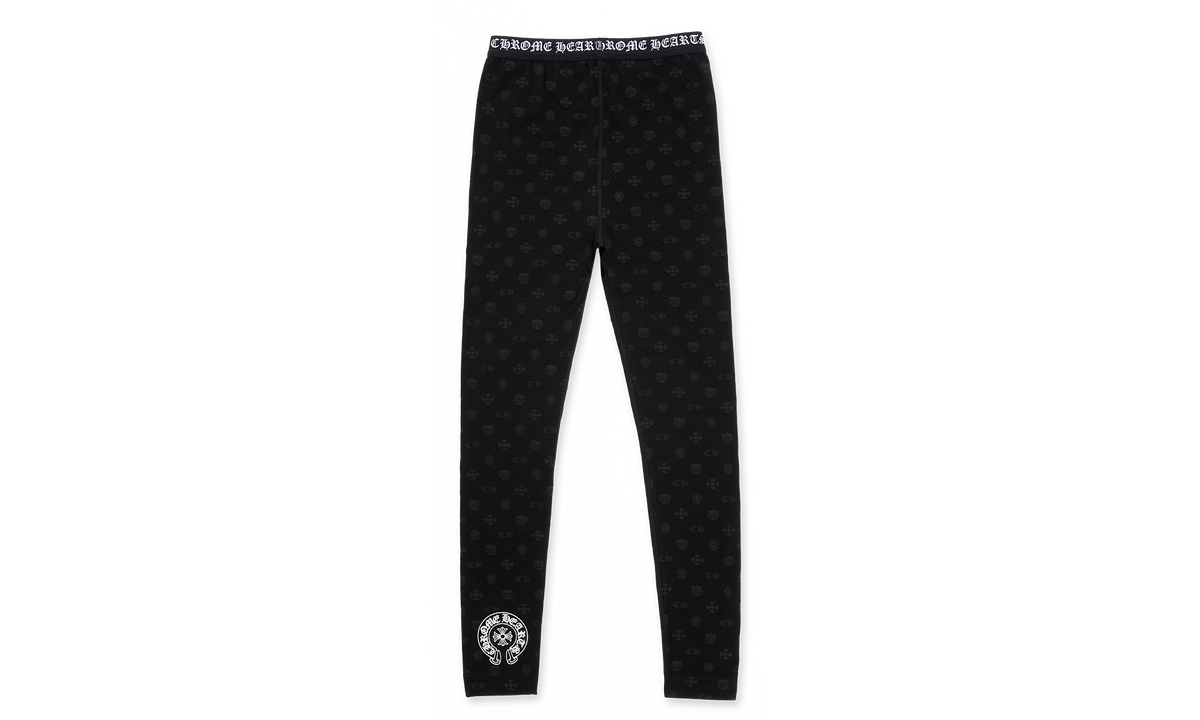 Chrome Hearts Logo Leggings WMNS "Black W/ Grey Motif" CHRM1075
