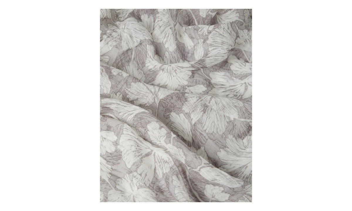 BRUNELLO CUCINELLI Floral Scarf WMNS "Grey And White" BRUN359