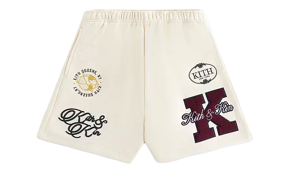 Kith Emery Logo Patchwork Shorts WMNS "Waffle" KHW060262 102