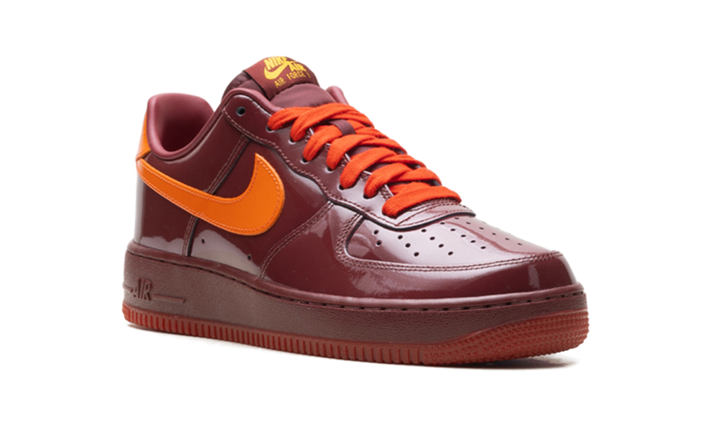 Nike Air Force 1 Low "Patent Leather Dark Team Red Safety Orange" IO4489 601