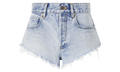 Balenciaga Frayed Raw-Edge Denim Shorts WMNS "Blue" 46376663163094812