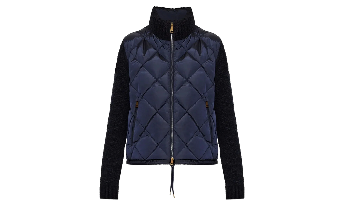 MONCLER Cotton Blend Padded Zip-Up Cardigan WMNS "Navy Blue" MON97