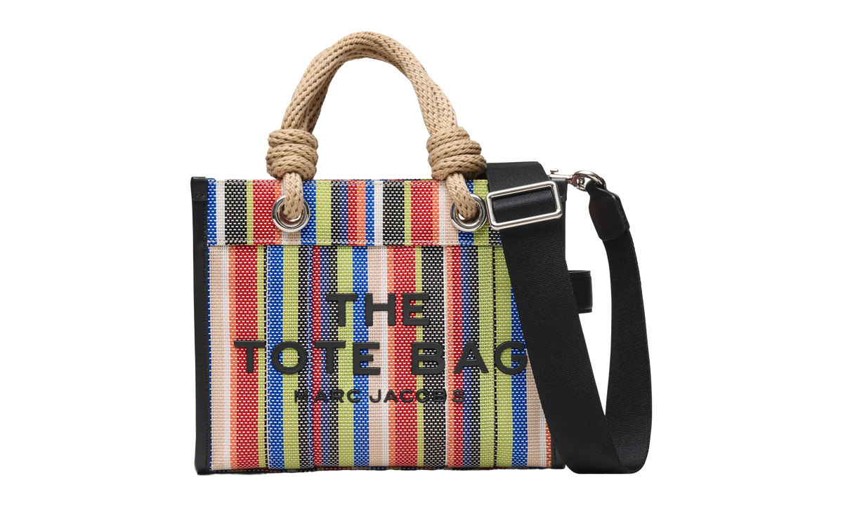 Marc Jacobs Stripe Mesh Rope Small Tote Bag "RED MULTI" 2S6HTT023H02-630