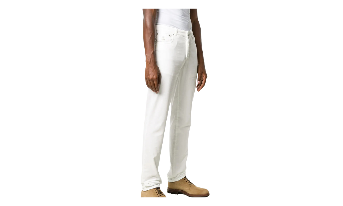 BRUNELLO CUCINELLI Straight Leg Trousers "White" BRUN121