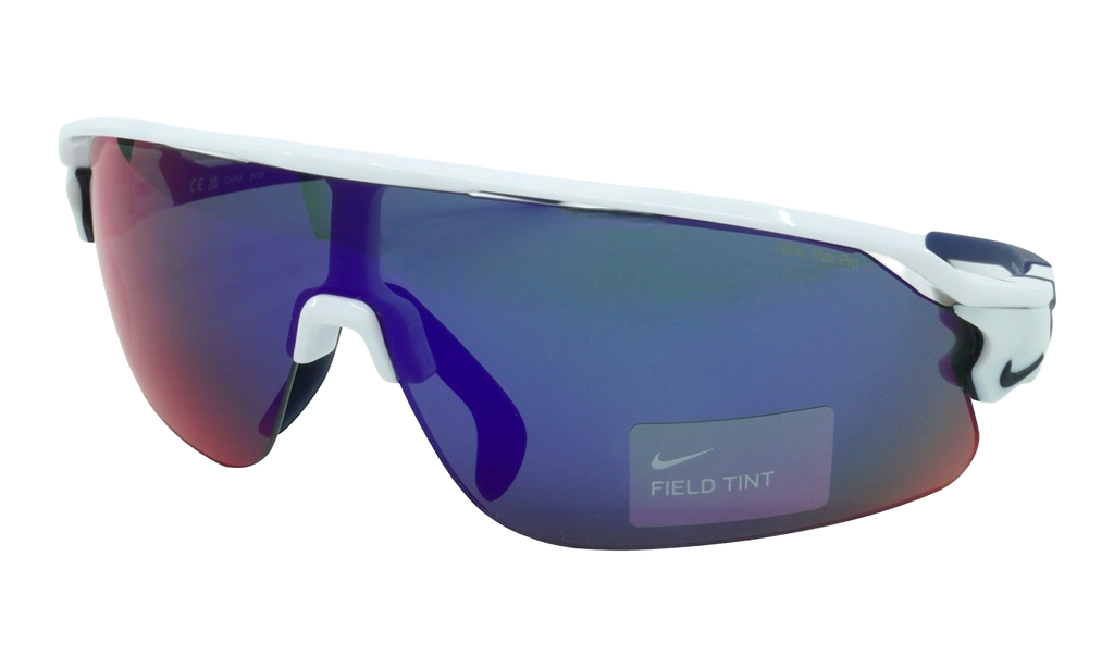 Nike Flyfree Shield Team Sunglasses "White / Midnight Navy / Field Tint" IF1107X 101