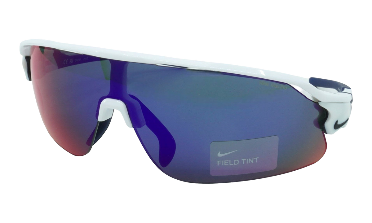 Nike Flyfree Shield Team Sunglasses "White / Midnight Navy / Field Tint" IF1107X 101
