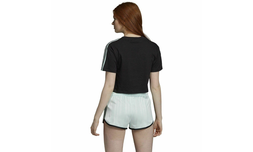 Adidas 3-Stripes Cropped Tee WMNS "Black" DV0112