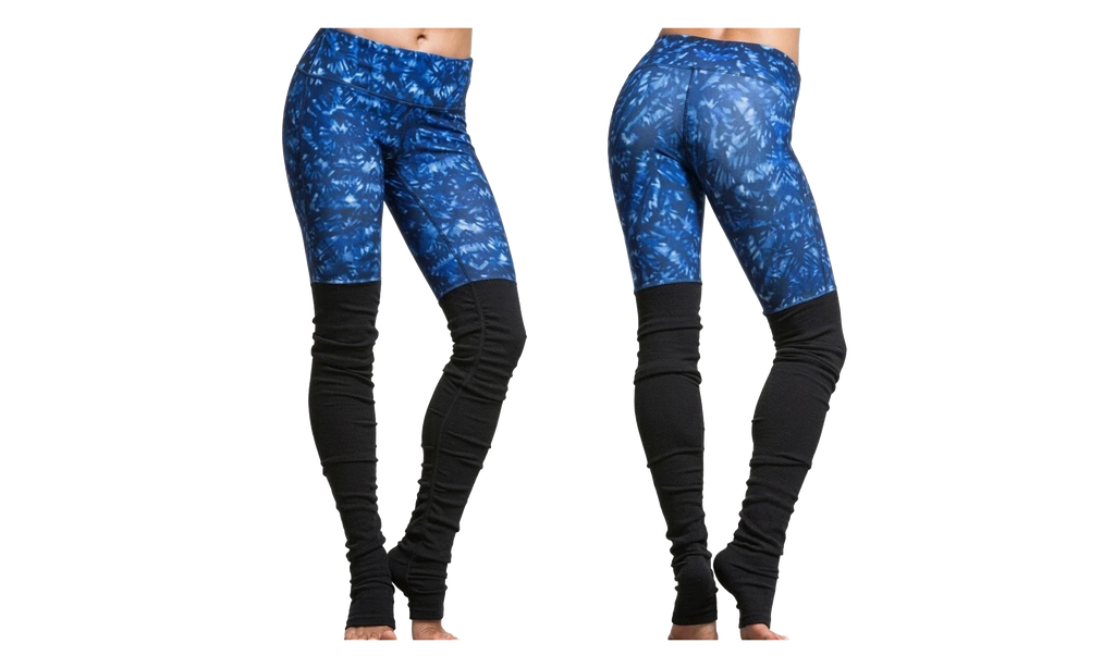 Goddess Ribbed Leggings WMNS "Blue Kaleidoscope / Black" ALO31
