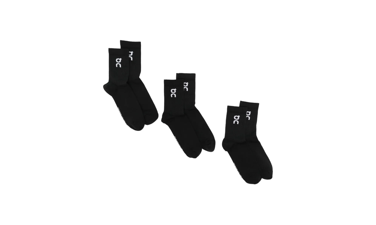 On Running Logo Sock High 3P "Black" 2UF10310553