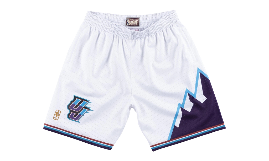 Mitchell & Ness NBA Swingman Shorts "1996 Utah Jazz - White" SMSHAC19029 UJAWHIT96