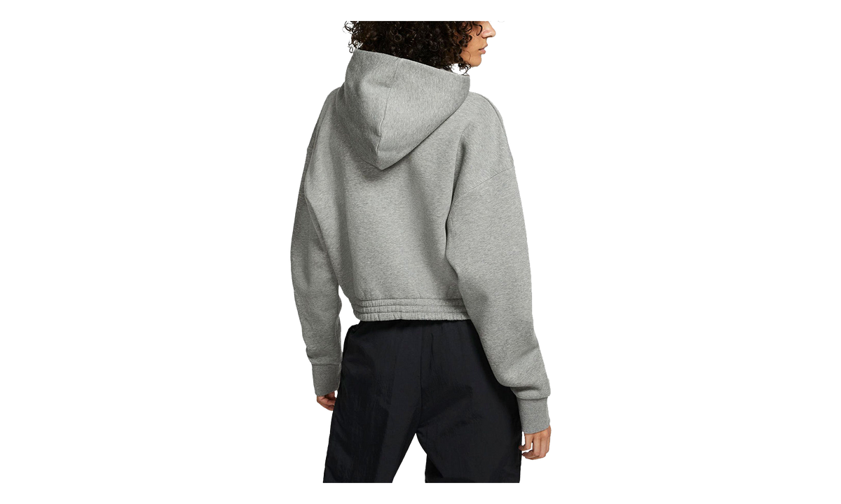 Nike NSW Icon Clash Fleece Hoodie WMNS "Carbon Heather / Black" CJ2034 091