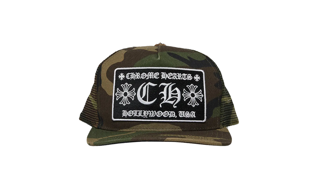 Chrome Hearts CH Hollywood Trucker Hat "Camo" CHRM0293