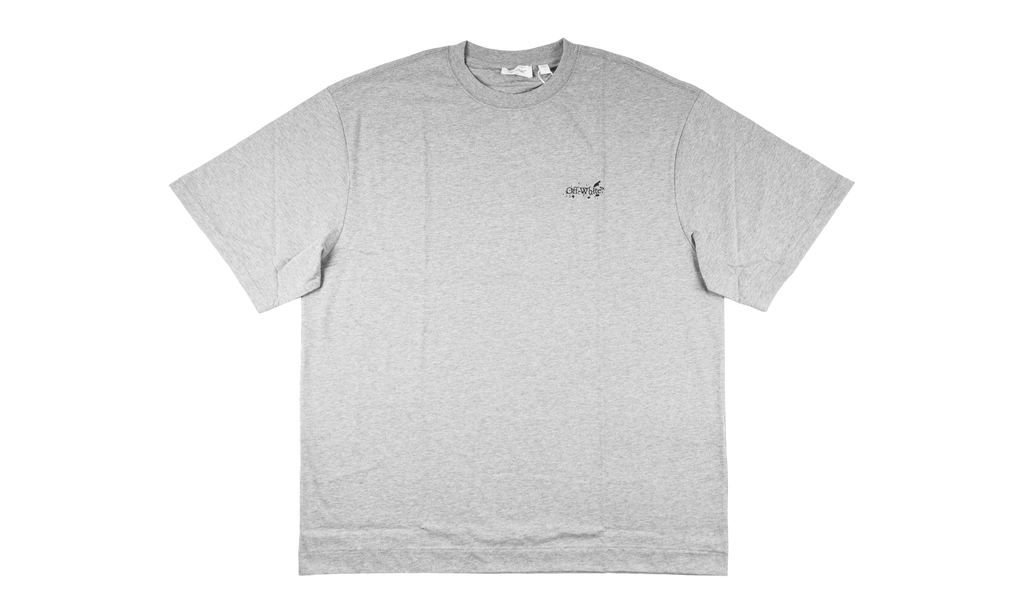 Off-White PAINT SPLATTER ARROW DIAG SKATE FIT TEE "Heather Grey" 44OWOS26T064 030