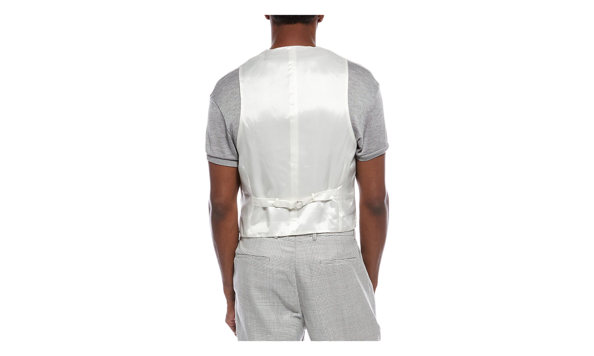 BRUNELLO CUCINELLI Shawl Collar Vest "Off White" BRUN401