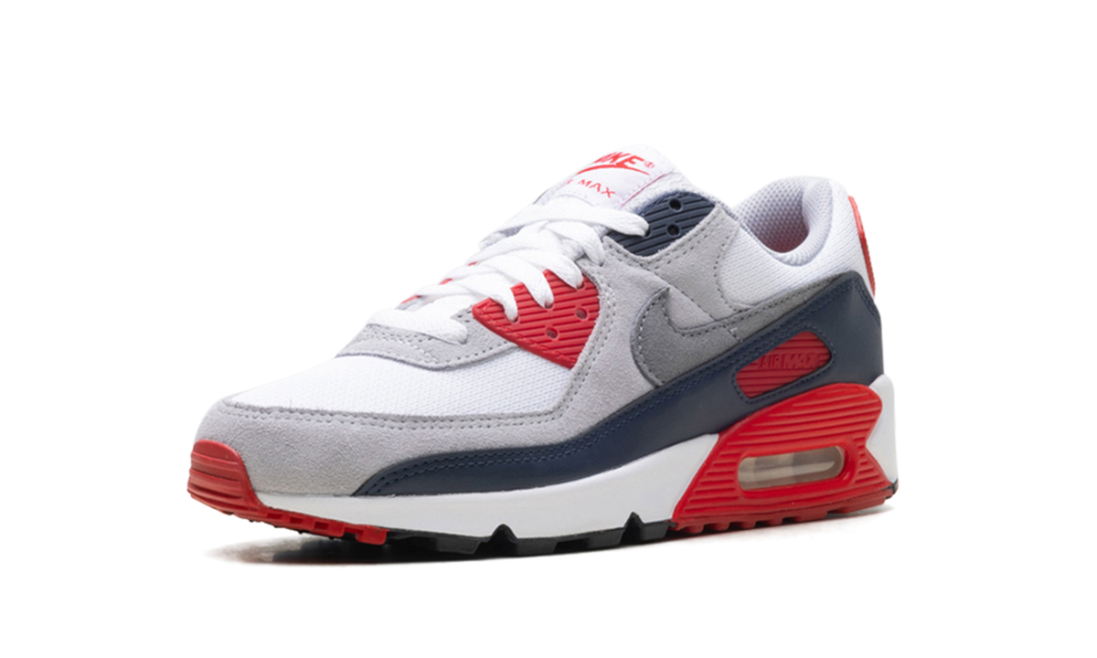 Nike AIR MAX 90 "White/Cool Grey-university Red" DM0029 117