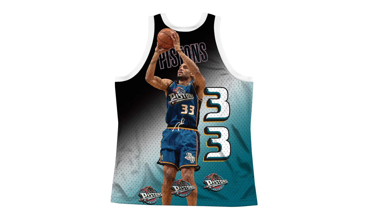 Mitchell & Ness NBA Behind The Back Jersey "Detroit Pistons Grant Hill" MSTKMI19002 DPIWHITGHI