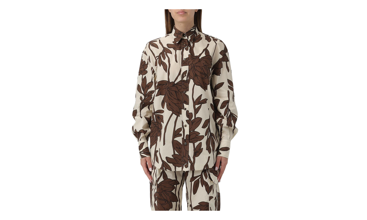 Brunello Cucinelli Floral Print Shirt WMNS "Panama / Tabacco" BRUN1416