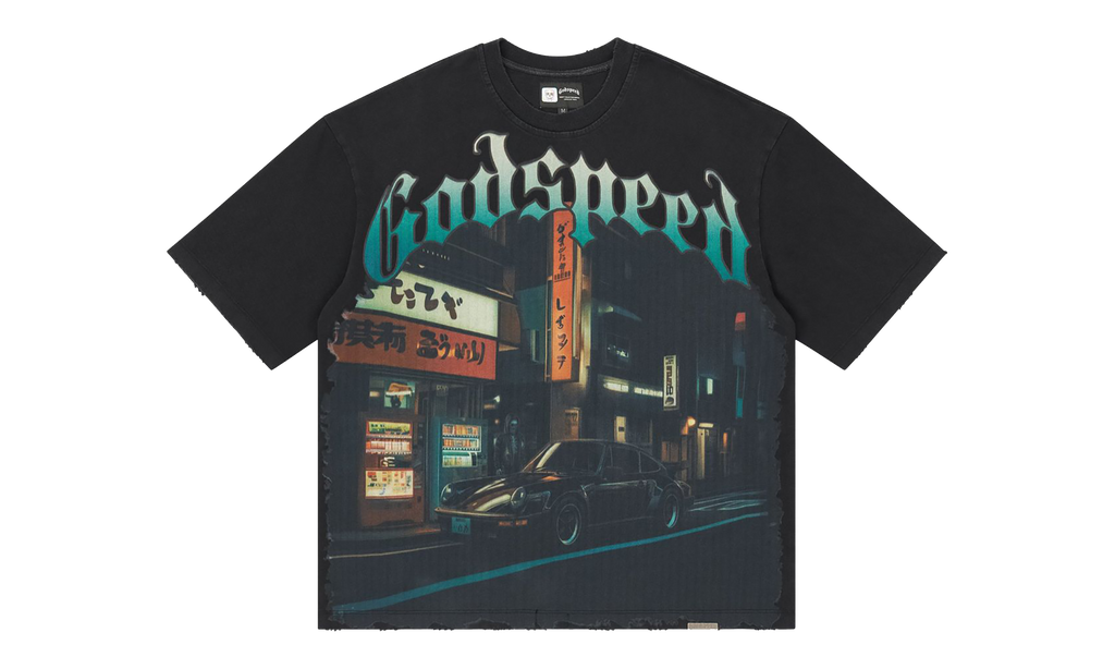 Godspeed New York Tokyo Pit Stop T-Shirt "Black" GS303
