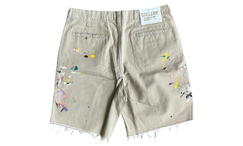 Gallery Dept Paint Splatter Workshop Shorts "Beige" GD401
