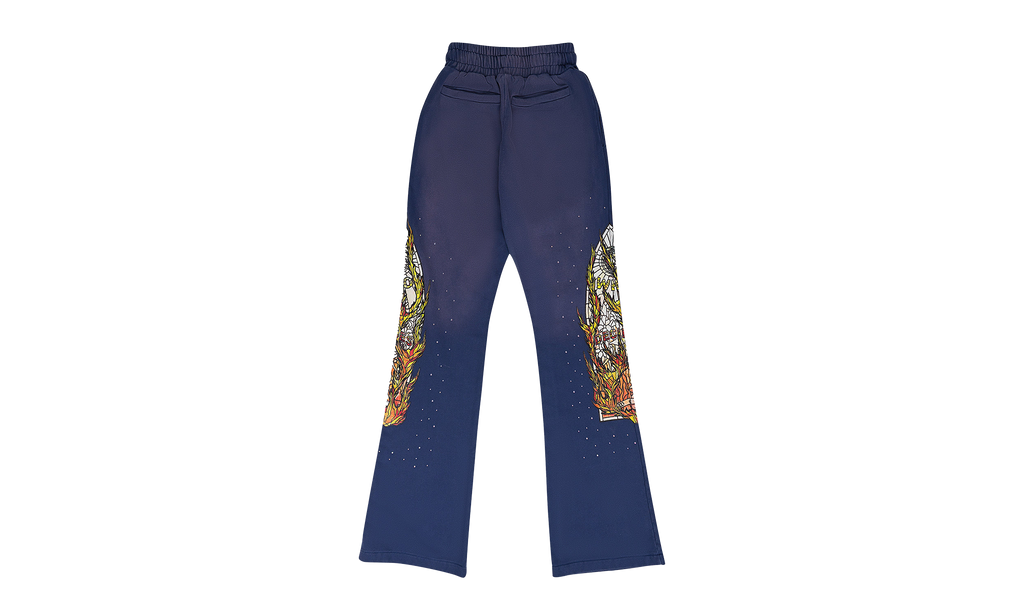 Who Decides War FLAME GLASS SWEATPANTS "INDIGO" 1120020010SW