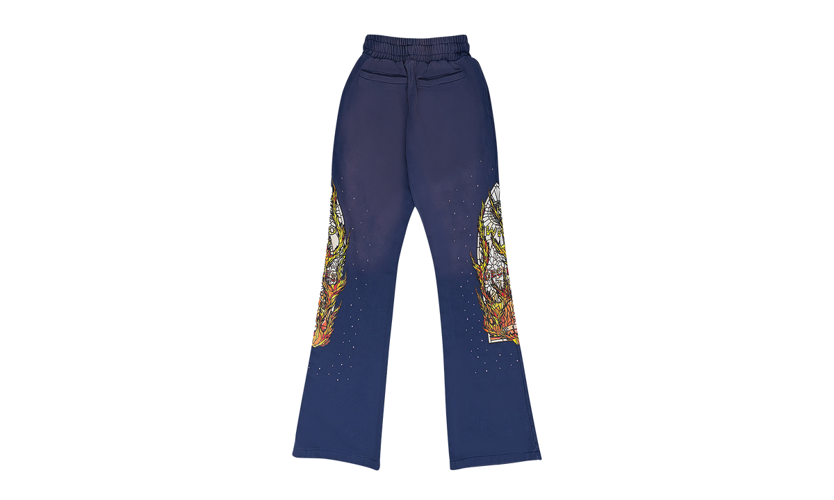 Who Decides War FLAME GLASS SWEATPANTS "INDIGO" 1120020010SW