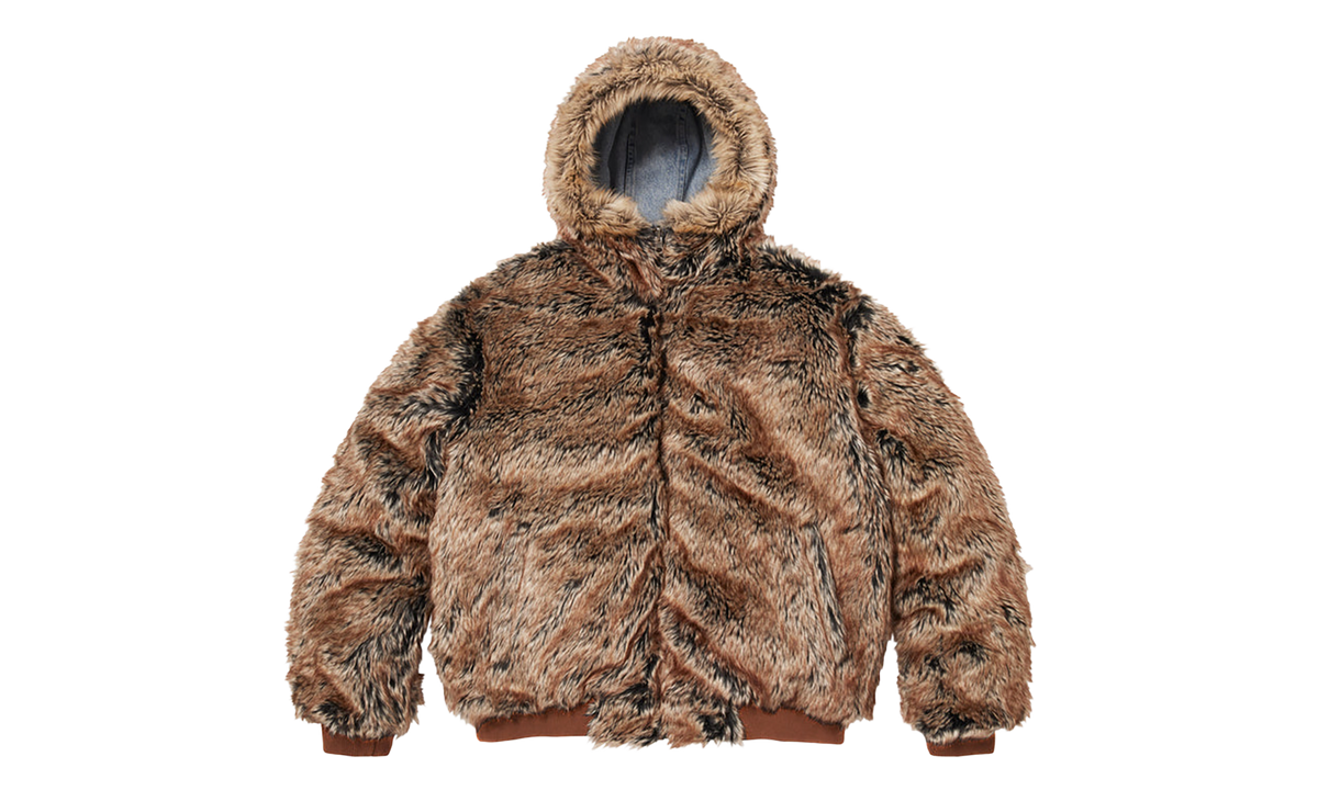 Supreme Reversible Faux Fur Hooded Work Jacket "SS26 - Denim" SU27009