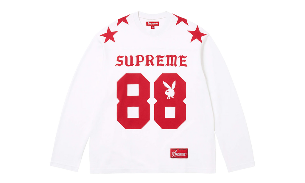 Supreme Playboy® L/S Football Top "SS26 - White" SU27097