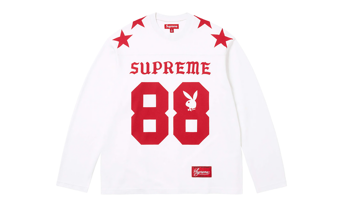 Supreme Playboy® L/S Football Top "SS26 - White" SU27097