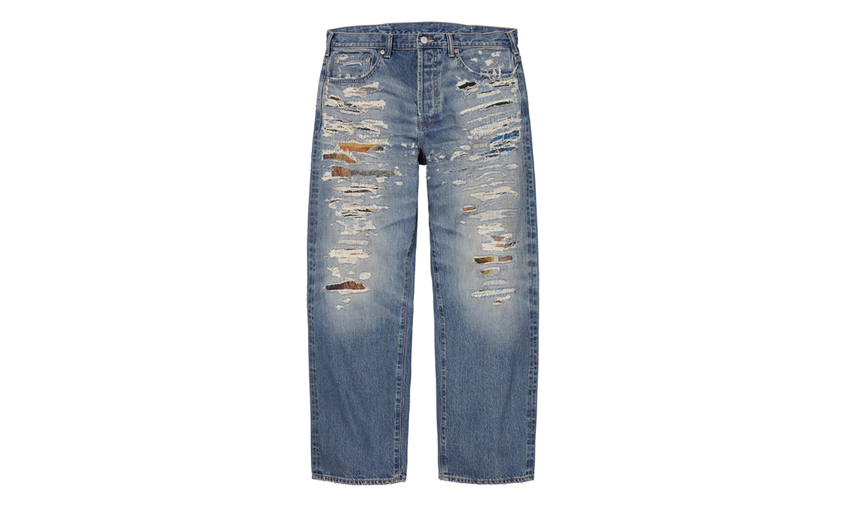 Supreme MM6 Maison Margiela Distressed Loose Fit Selvedge Jean "SS26 - Blue" SU27182