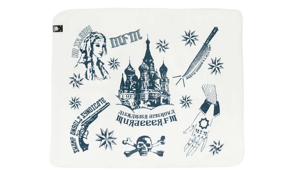 MURD333R.FM Alex Digenova Tattoo Blanket "Black / White" MFMTAT001