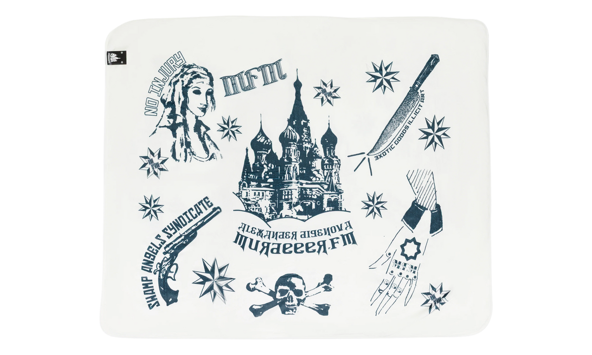 MURD333R.FM Alex Digenova Tattoo Blanket "Black / White" MFMTAT001