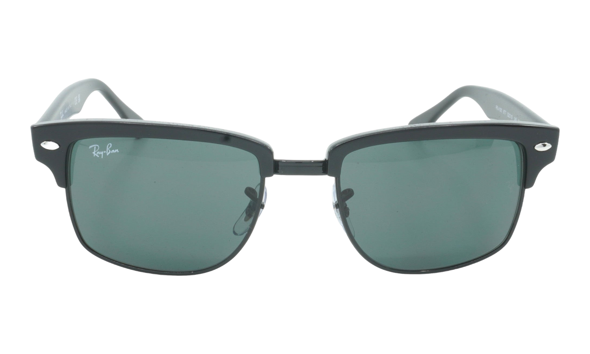 Rayban Clubmaster Square Sunglasses "Demi Gloss Black On Black" RB4190-877_52