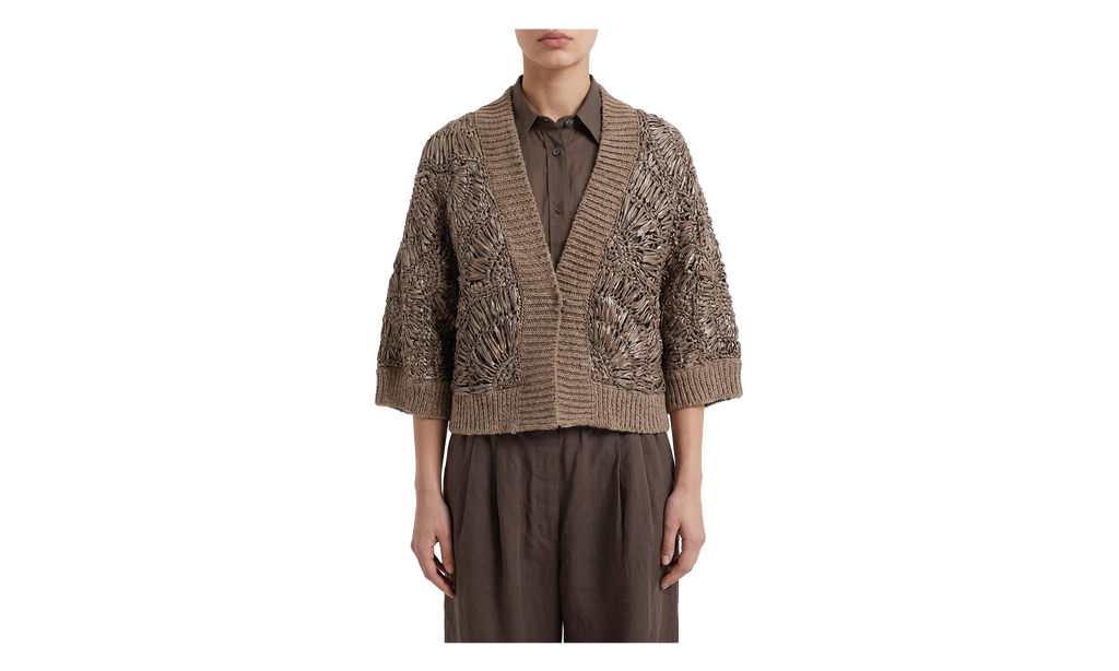 Brunello Cucinelli Open Knit Sweater WMNS "Taupe" BRUN1673
