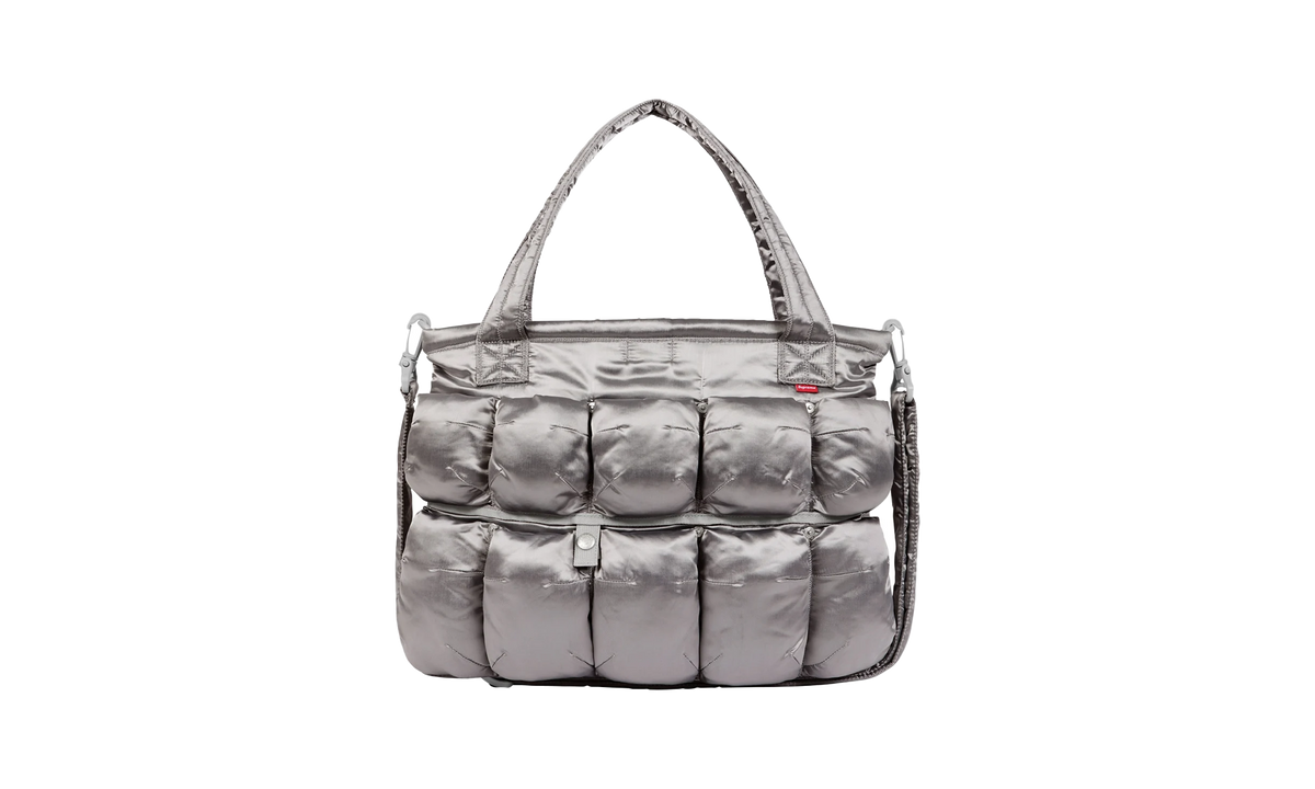 Supreme Marithé + François Girbaud Pokachu Puffer Tote Bag "Silver" SU25447
