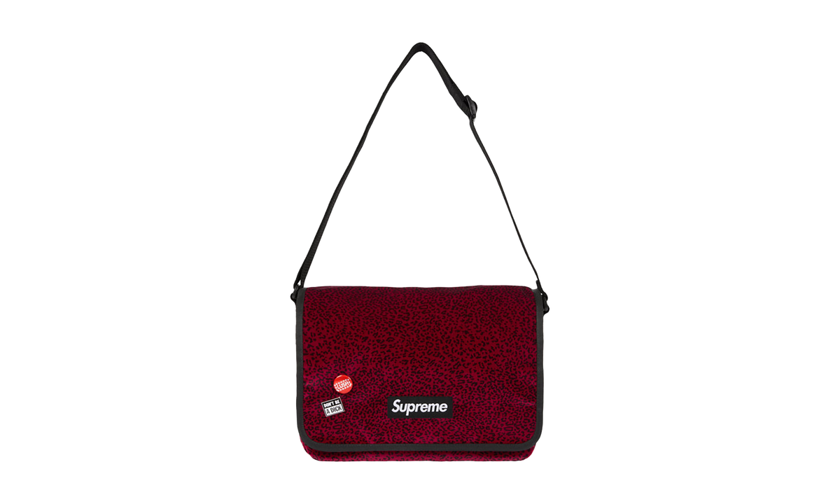 Supreme Velvet Small Messenger Bag "Red Leopard" SU26342