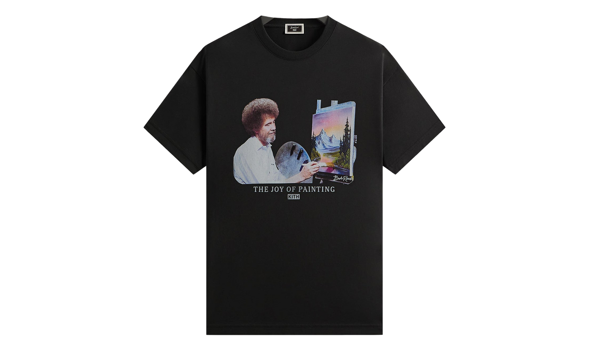 Kith Bob Ross Joy of Painting Portrait Tee "Black" KHM033936 001