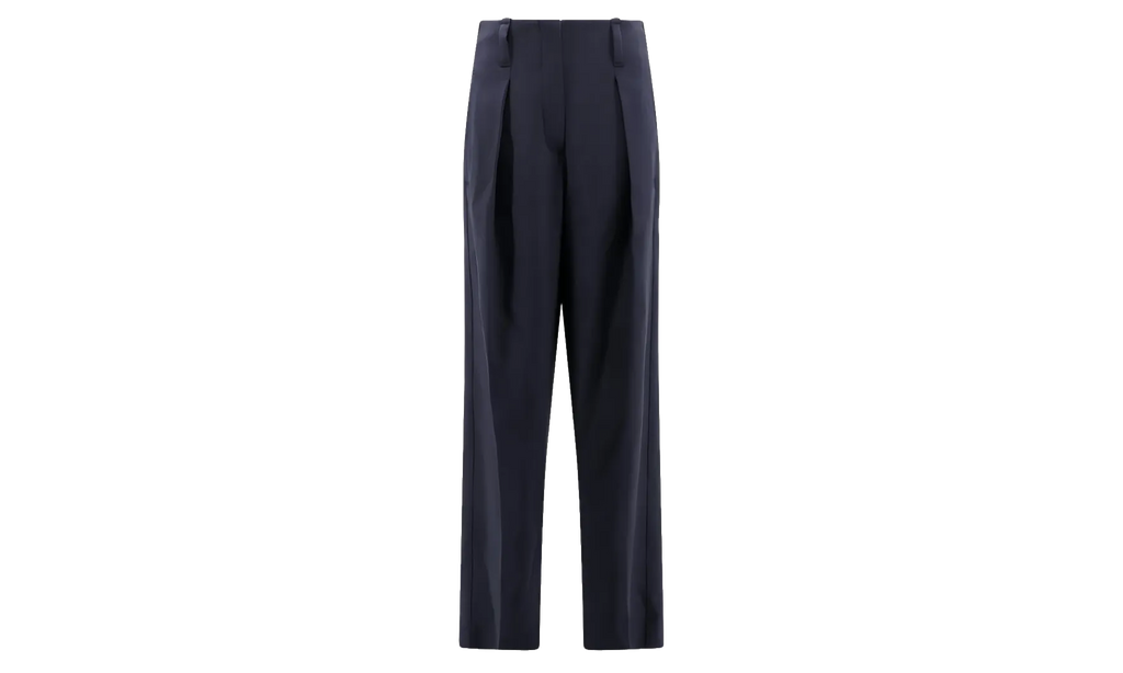 BRUNELLO CUCINELLI Pleated High-Waisted Trousers WMNS "Navy" BRUN442