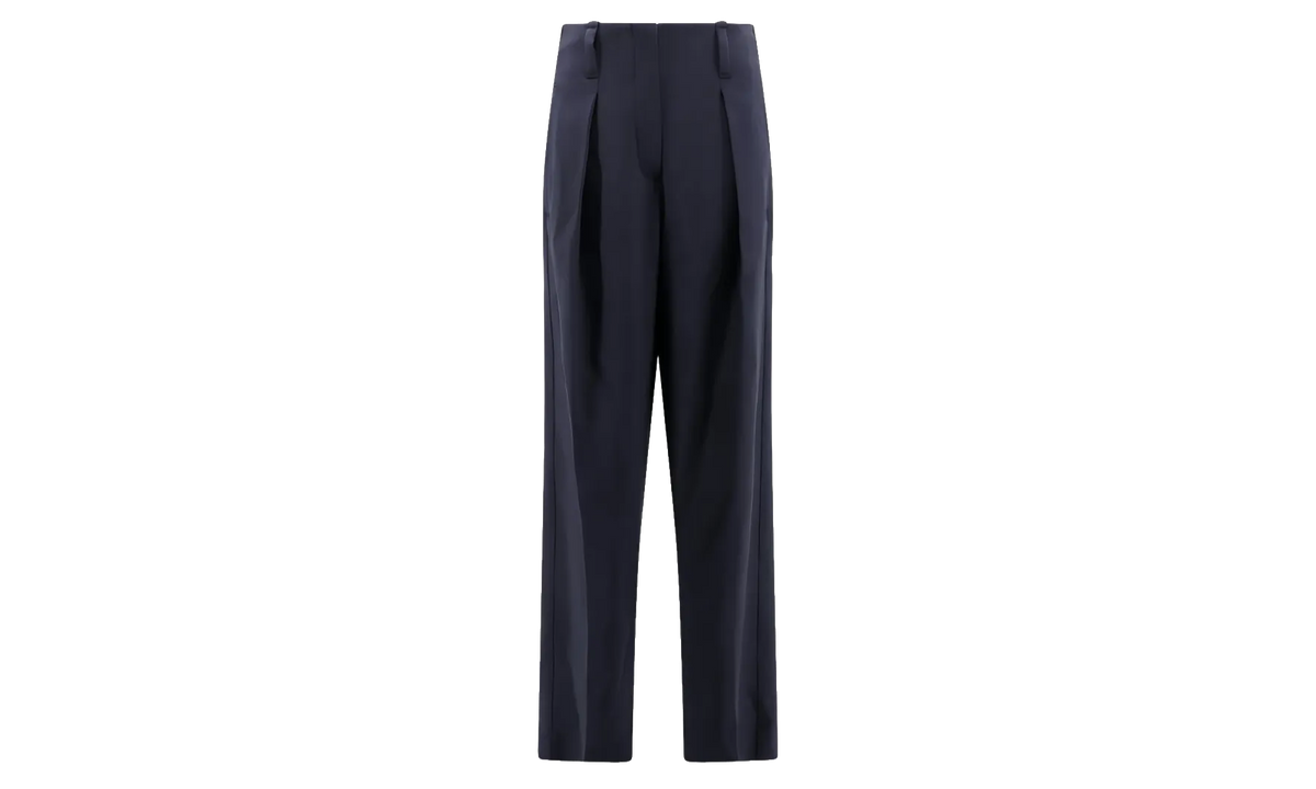 BRUNELLO CUCINELLI Pleated High-Waisted Trousers WMNS "Navy" BRUN442