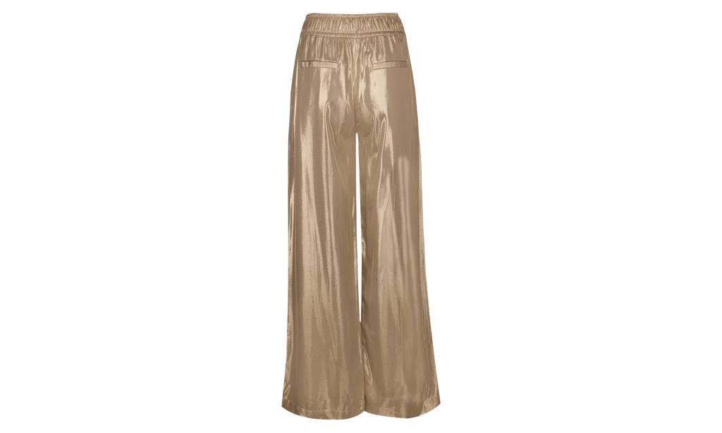 BRUNELLO CUCINELLI Wide Leg Satin Trousers WMNS "Gold" BRUN325