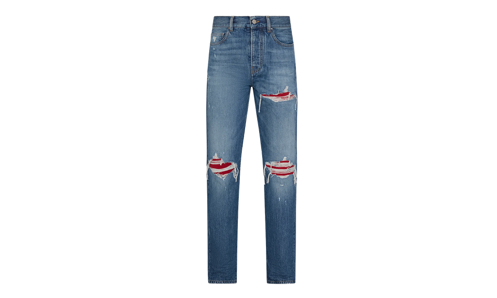 Amiri Suede Straight Mx1 Jean "Medium Indigo" AMDNGH1112 MEDI