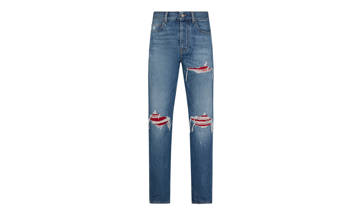 Amiri Suede Straight Mx1 Jean "Medium Indigo" AMDNGH1112 MEDI