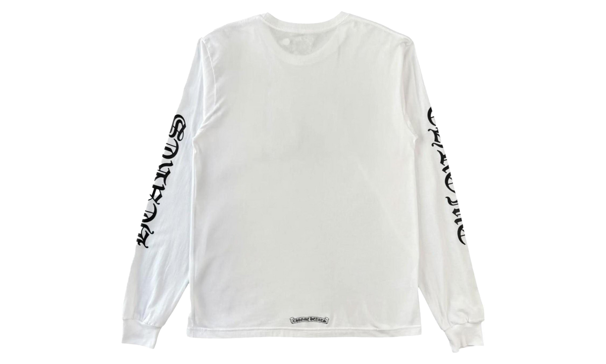 Chrome Hearts Collar Logo Long Sleeve T-Shirt "White" CHRM0062