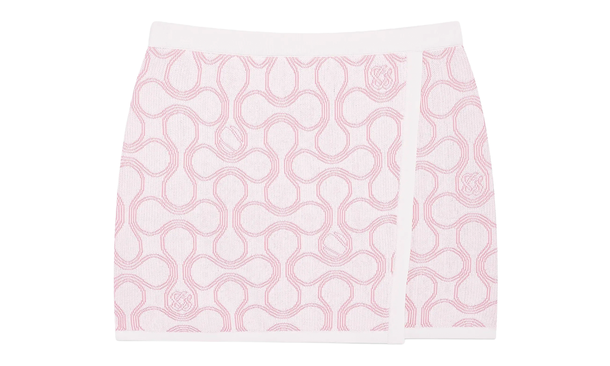 Casablanca Optic Drop Wrap Mini Skirt WMNS "Pink" W SS26 KW 1284 01