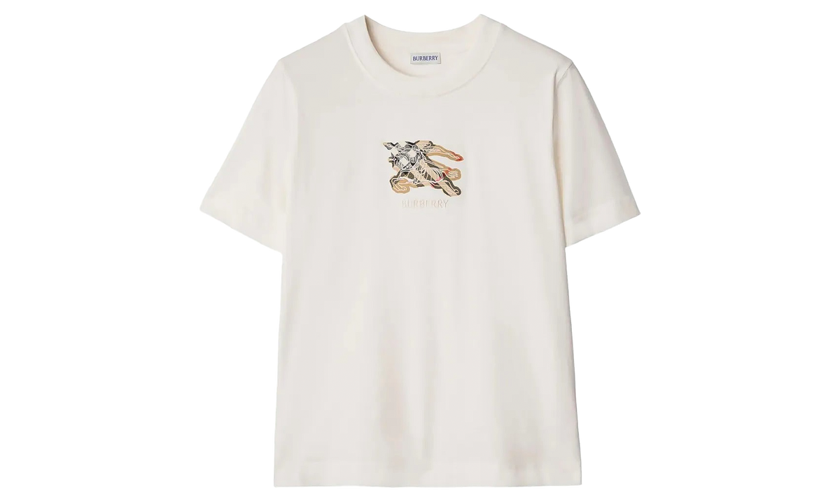 Burberry EKD Check Cotton T-Shirt WMNS "Chalk" 8116161