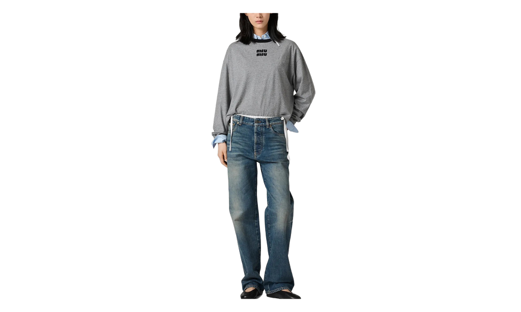 Miu Miu Five-Pocket Denim Jeans WMNS "Navy" GWP616 1O6K F0008
